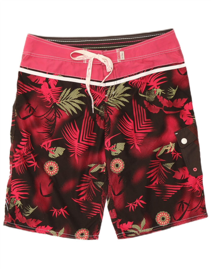 Fat Face Mens Swimming Shorts Medium W32 L12 Pink Floral Polyester Beach