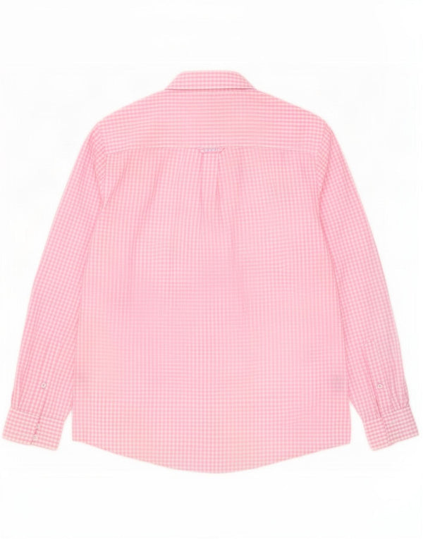 Crew Clothing Camisa de corte clásico para hombre Algodón a cuadros rosa medio