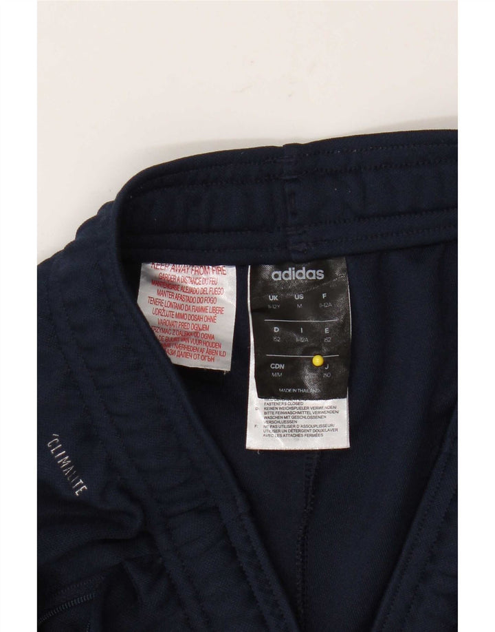 Adidas Boys Climalite Tracksuit Trousers 11-12 Years Navy Blue Polyester