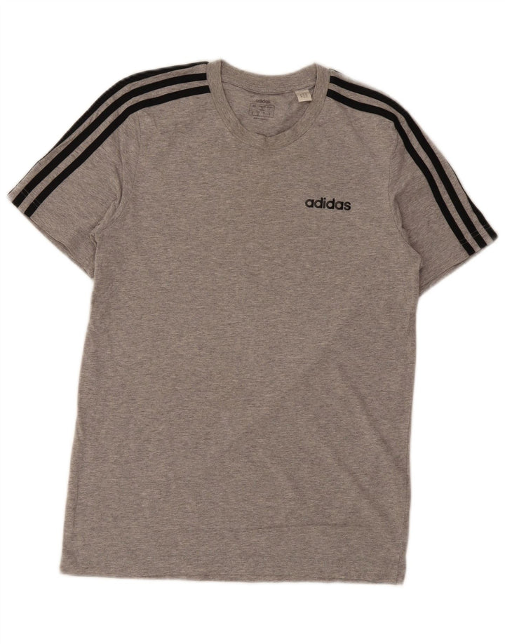 Adidas Herre T-Shirt Top Lille Grå Bomuld