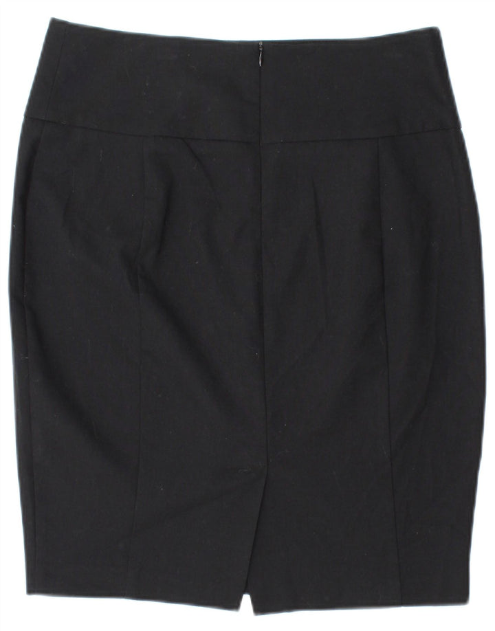 ZARA Womens High Waist Pencil Skirt Large W30  Black Polyester