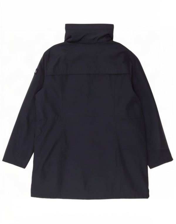 Michael Kors Womens Hooded Parka Jacket UK 18 XL Navy Blue Polyester