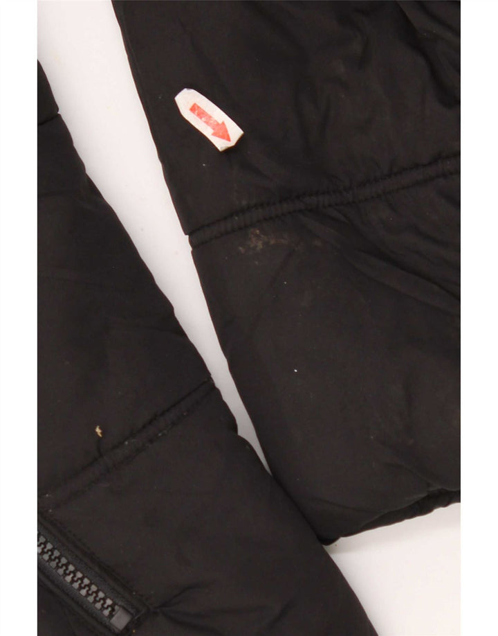 Giacca imbottita con cappuccio da donna Marks & Spencer UK 12 medio poliestere nero