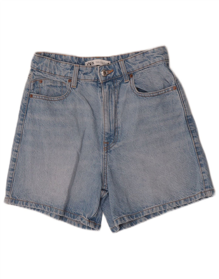 ZARA Womens Denim Shorts EU 36 XS W26 Blue