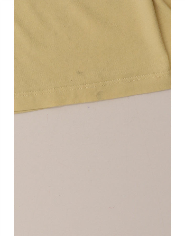 Reiss Herren T-Shirt Top mittelgelbe Baumwolle