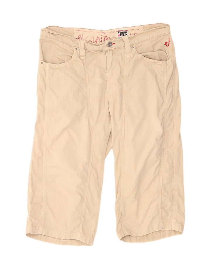 THINK PINK Mens Bermuda Shorts IT 50 Large W34  Beige Cotton