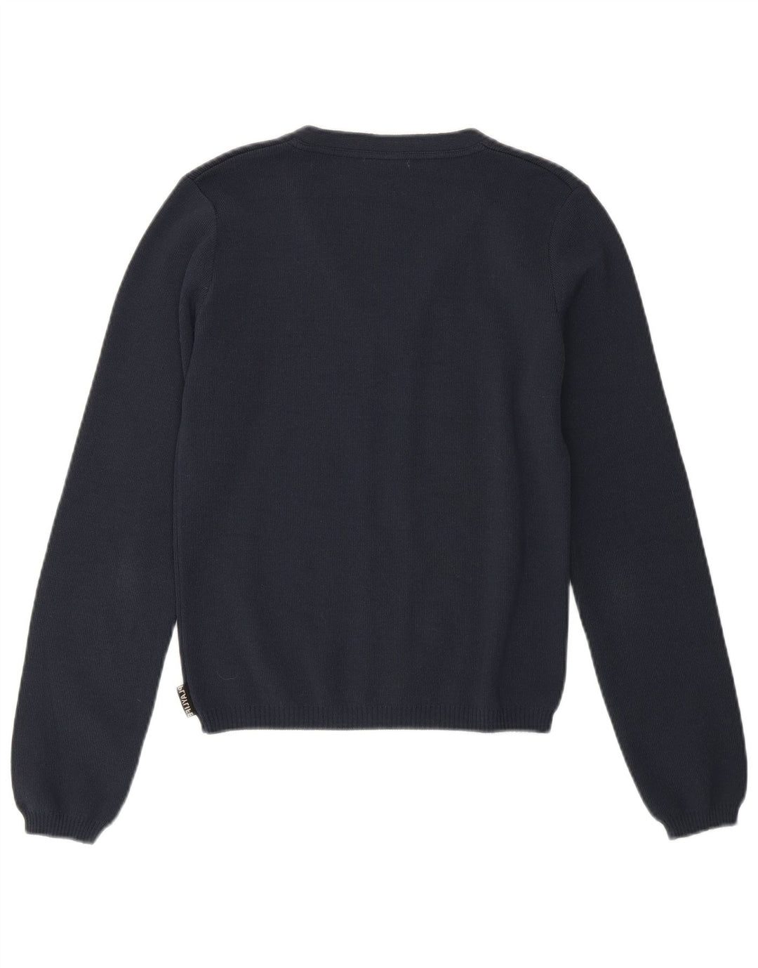 Playlife Damen Crop Cardigan Pullover UK 12 Medium Marineblau Polyamid
