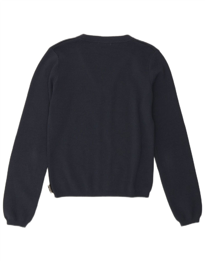 Playlife Damen Crop Cardigan Pullover UK 12 Medium Marineblau Polyamid
