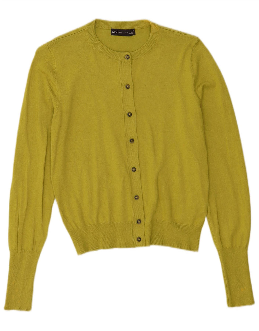Marks & Spencer Womens Cardigan Sweater UK 10 Small  Green Viscose