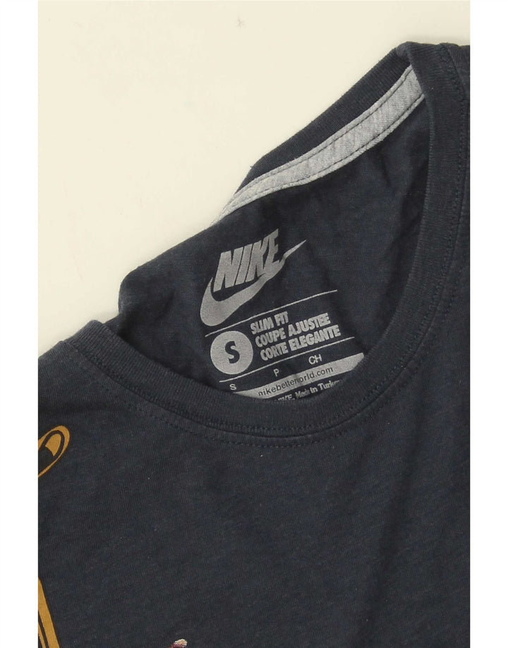 Nike Mens Slim Fit Graphic T-Shirt Top Small Navy Blue