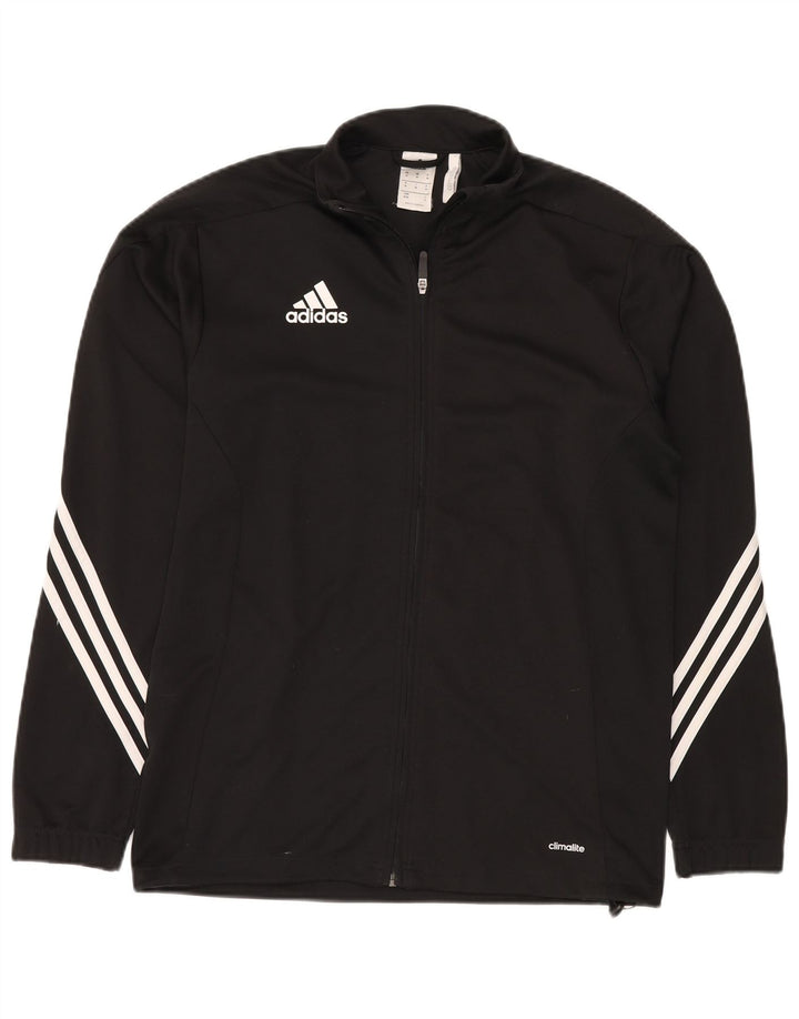 Мужской спортивный костюм ADIDAS Climalite, верхняя куртка, средний черный полиэстер