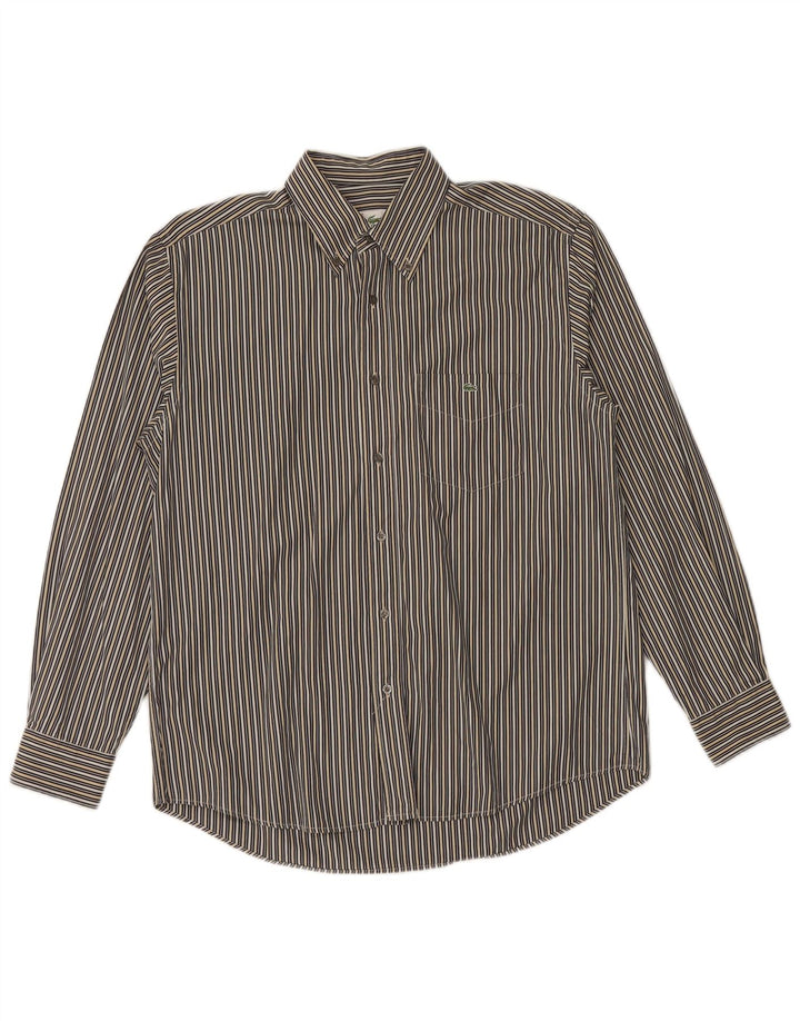 Lacoste Mens Shirt Size 40 Medium Multicoloured Pinstripe Cotton