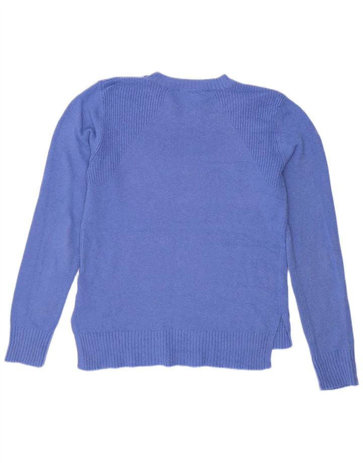 Oasis Damen-Pullover mit Rundhalsausschnitt, UK 14, Mittelblau, Polyester