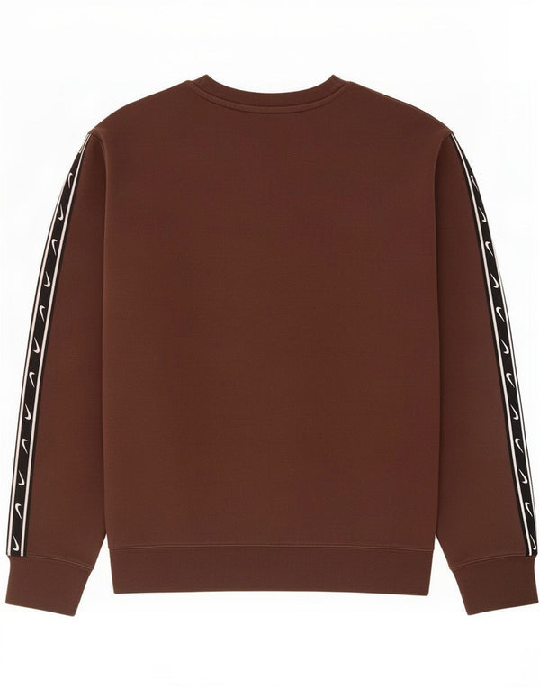Felpa con grafica Nike da uomo, piccola, in cotone color block marrone
