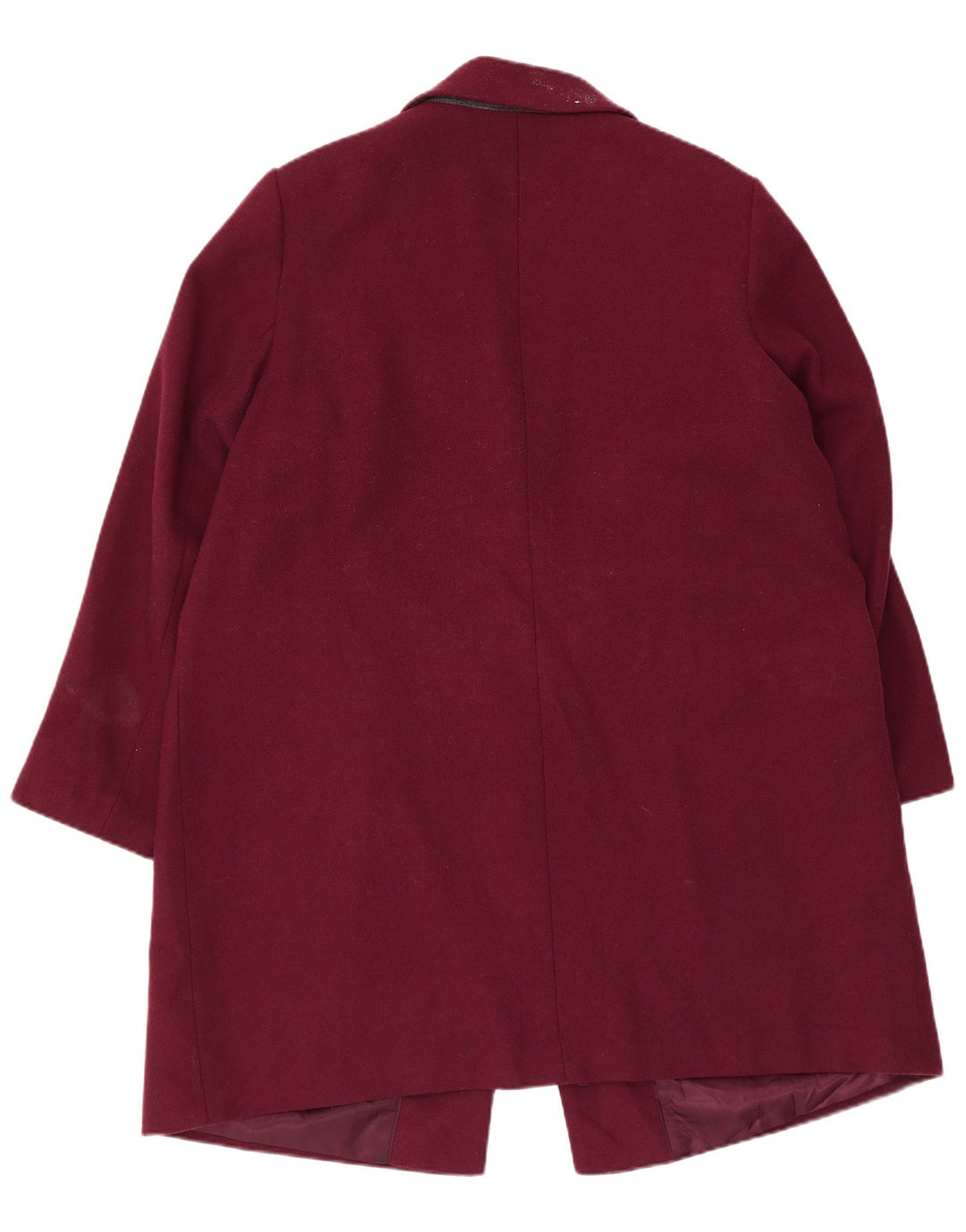 Marks & Spencer Womens Overcoat UK 20 2XL Burgundy Polyester