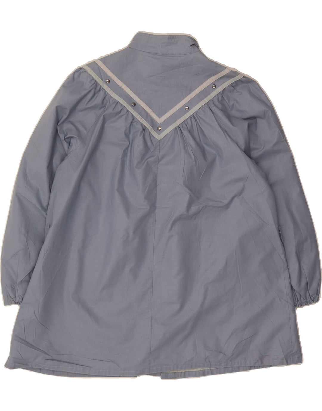 VINTAGE Womens Raincoat UK 12 Medium Blue Vintage Vintage and Second-Hand Vintage from Messina Hembry 