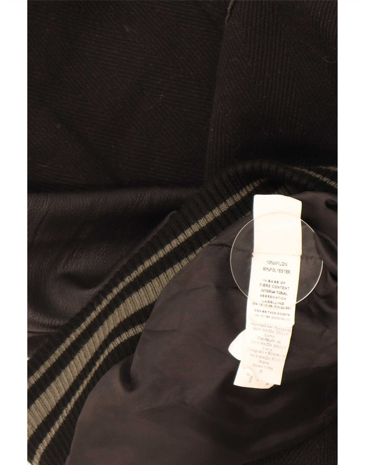 Vintage Mens Varsity Jacket UK 42 XL Black Nylon