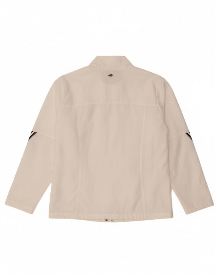 Adidas Womens Climalite Tracksuit Top Jacket UK 16 Large White Polyester