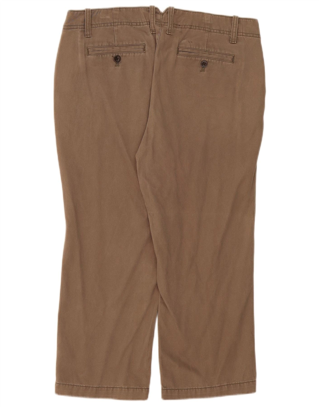 Eddie Bauer Womens Capri Trousers US 8 Medium W34 L23 Beige Cotton