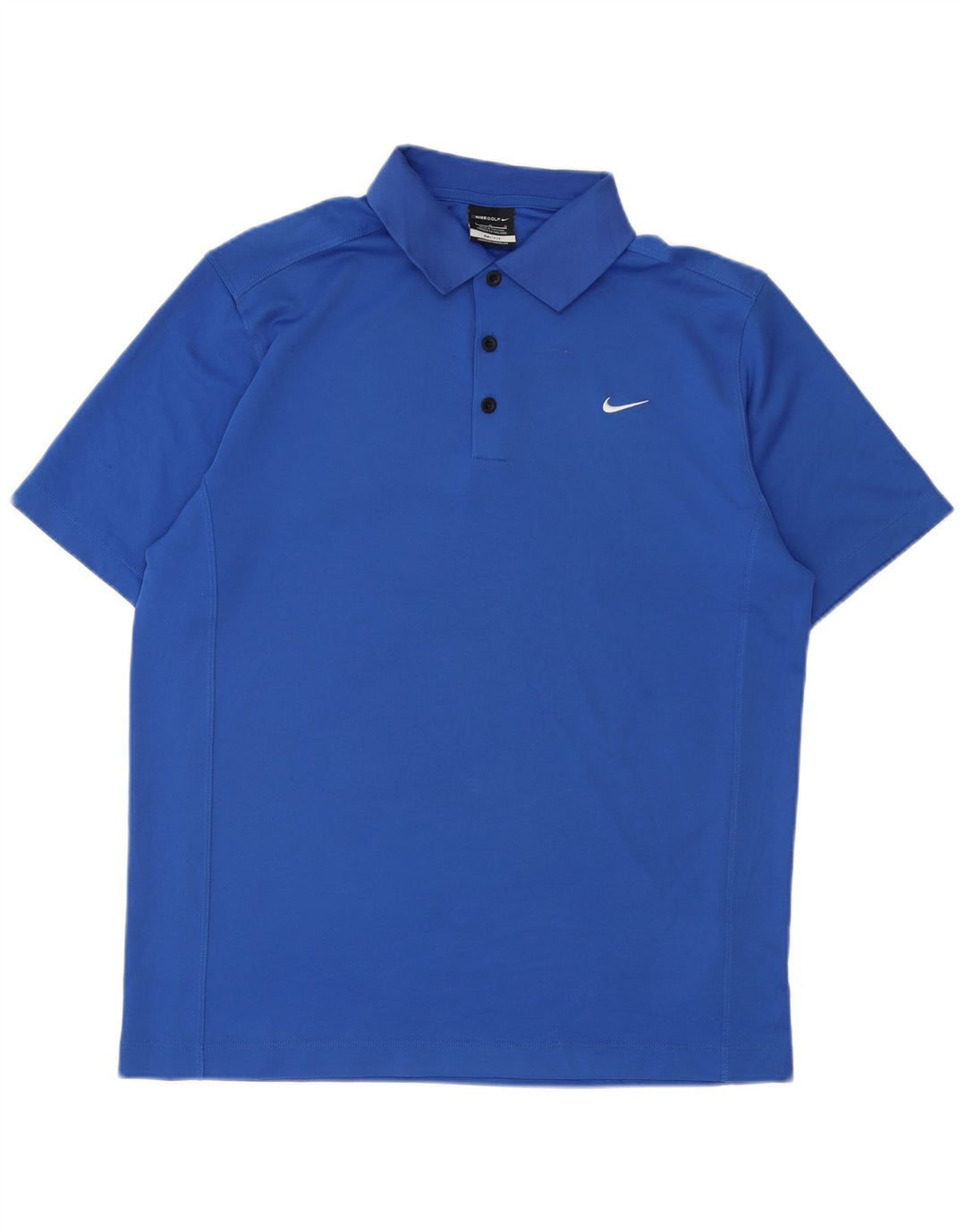 Nike Mens Dri Fit Polo Shirt Large Blue Polyester