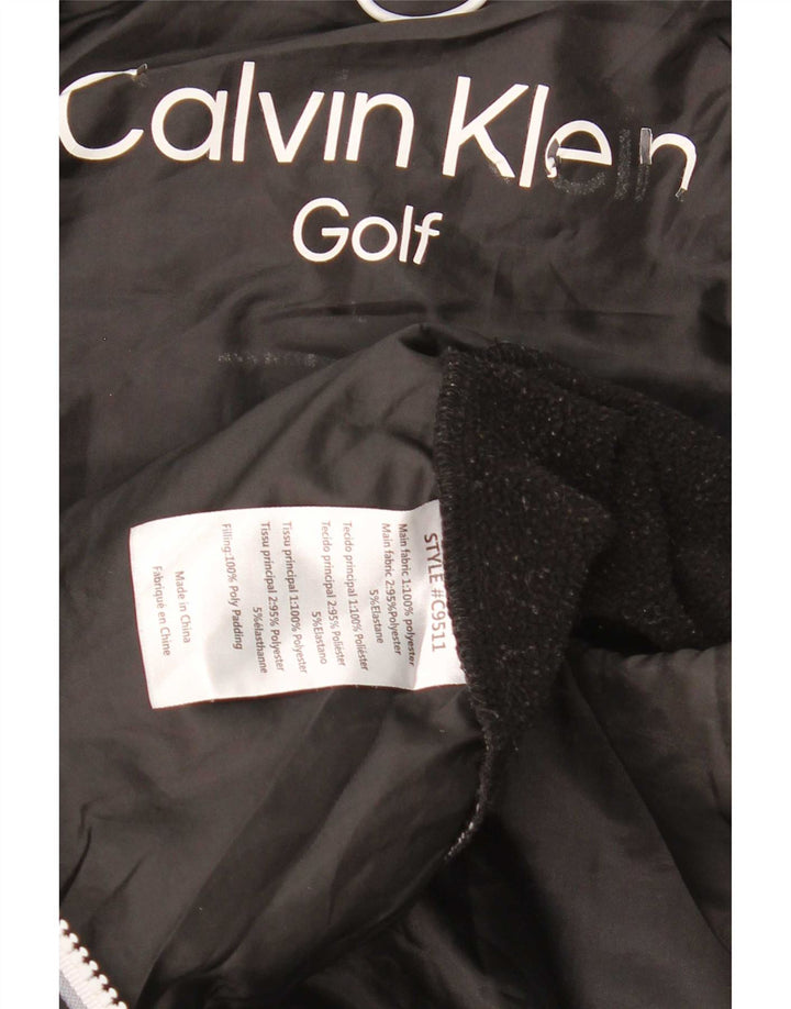 Calvin Klein Herre Golf Polstret Jakke UK 38 Medium Sort Polyester