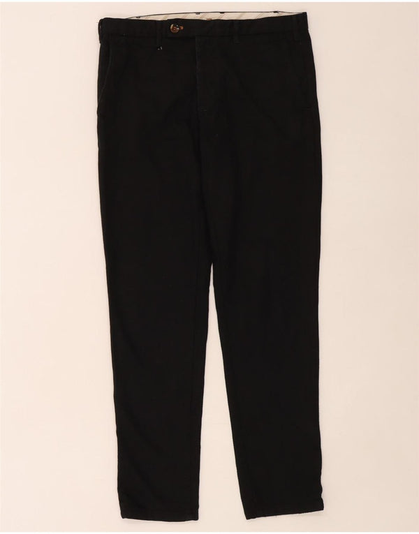 Мужские узкие костюмные брюки Zara EU 40 Medium W31 L30, черный полиэстер