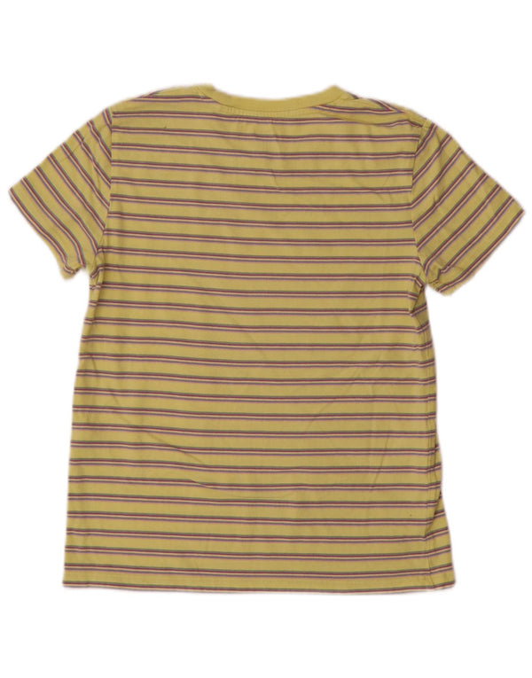 Camiseta feminina Levi's Top UK 2 2XS algodão listrado amarelo