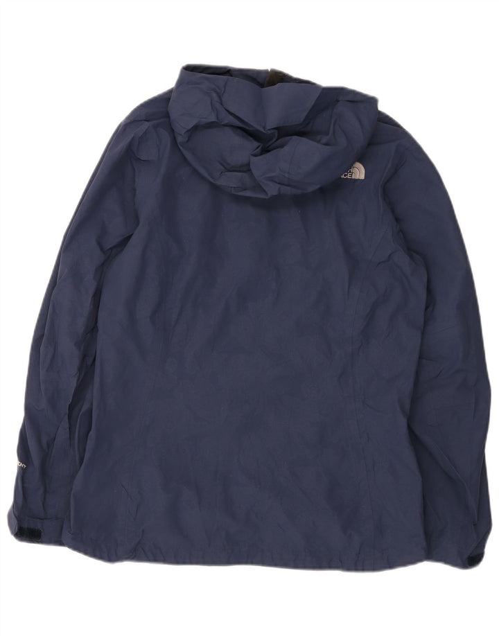 The North Face Womens Hyvent Hooded Rain Jacket UK 14 Medium Navy Blue