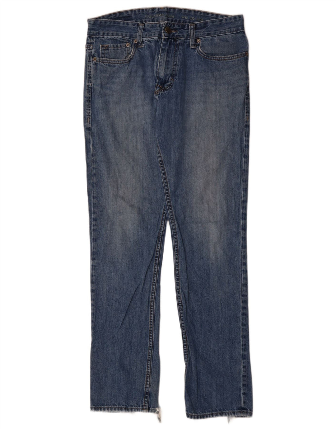 CALVIN KLEIN Mens Slim Jeans  W32 L32 Blue Cotton