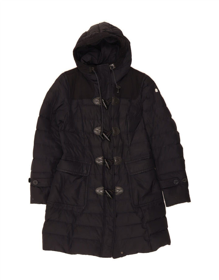 MARINA YACHTING Womens Hooded Padded Coat IT 44 Medium Black Polyester Vintage Marina Yachting and Second-Hand Marina Yachting from Messina Hembry 