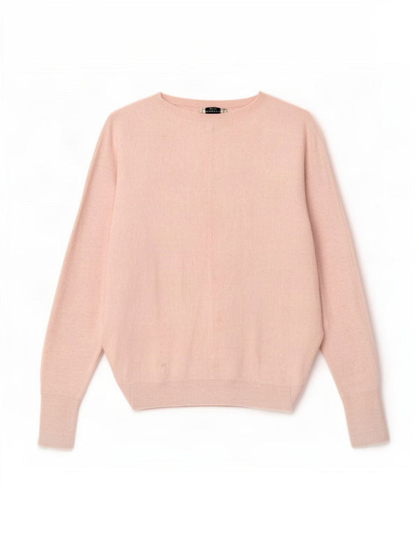 All Saints Womens Oversized Boat Neck Jumper Sweater UK 14 Medium Pink