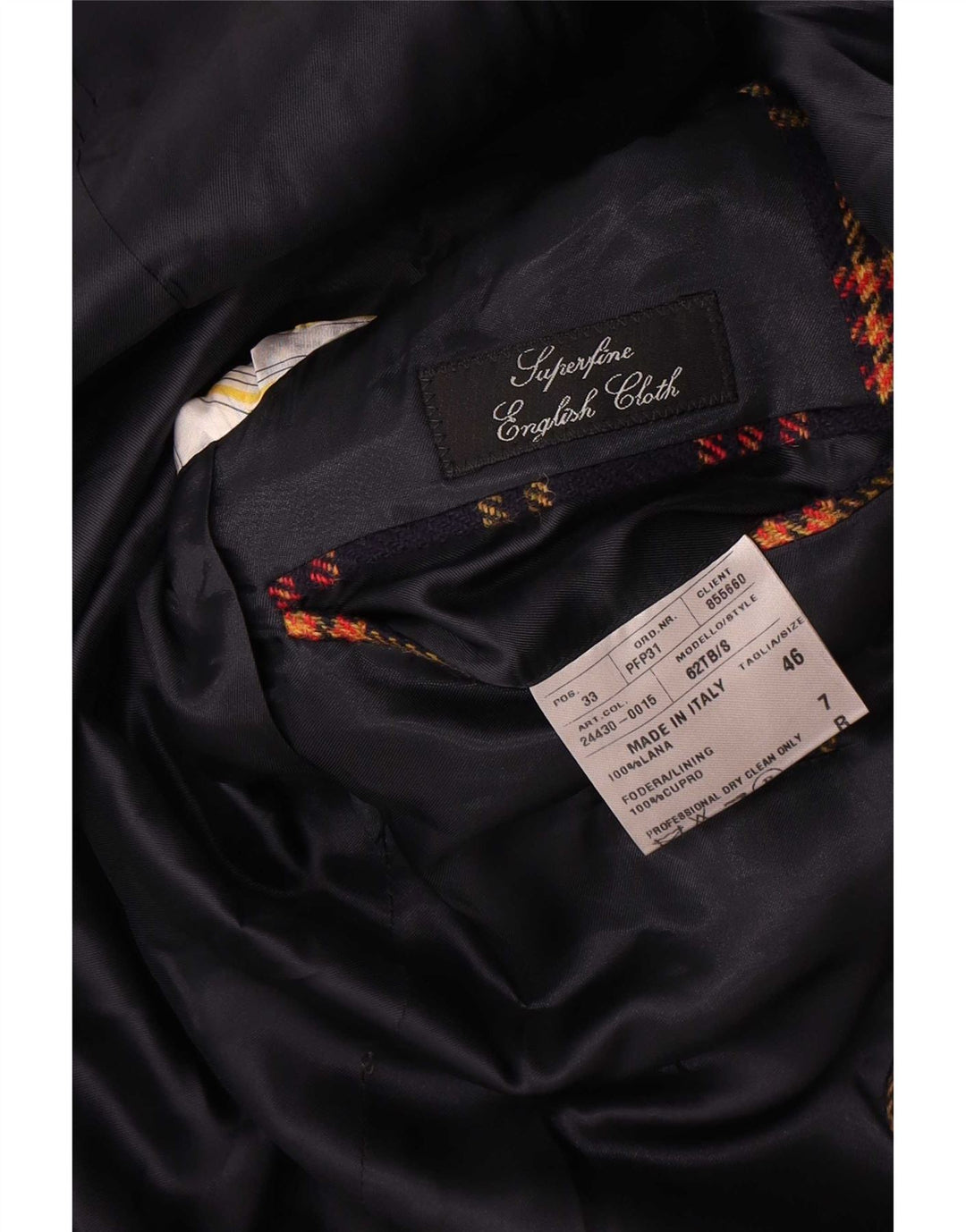 Sutor Mantellassi Chaqueta tipo blazer de 3 botones para hombre IT 46 Small Navy Blue Check