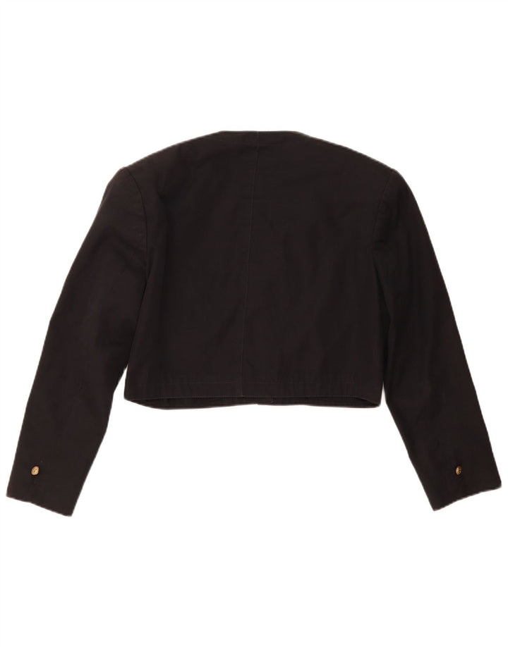 FORENZA Womens Bolero Jacket UK 16 Large Black Cotton