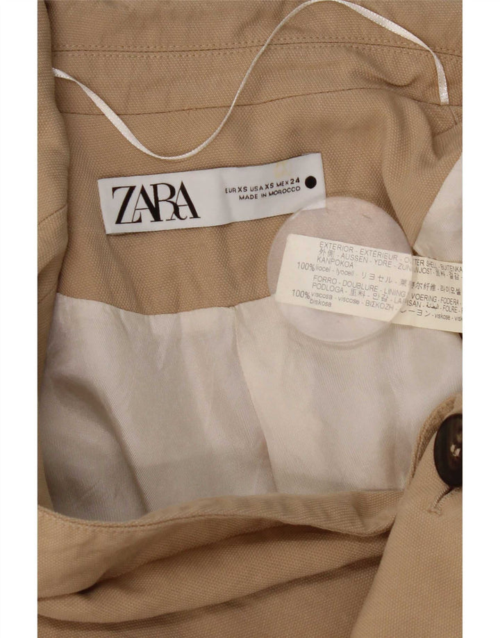 Giacca blazer a 1 bottone da donna Zara UK 6 XS Beige Lyocell