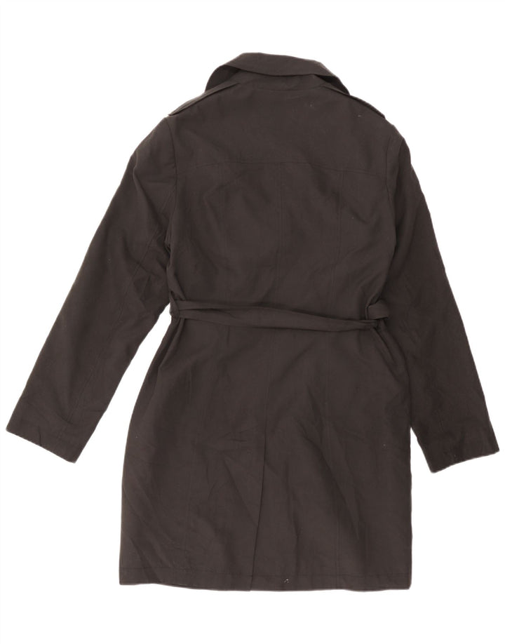 Marks & Spencer Womens Trench Coat UK 14 Large  Black Polyester