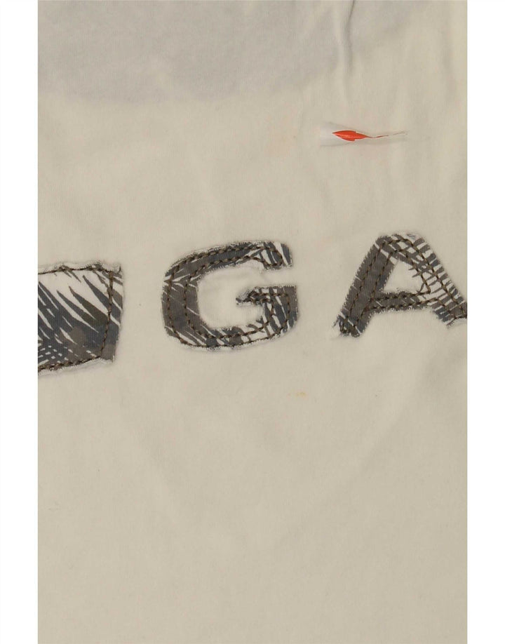 Gas Mens Graphic T-Shirt Top Large White Cotton