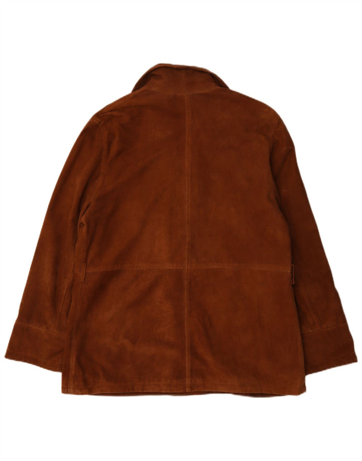 Vintage Womens Suede Jacket UK 18 XL Brown Leather