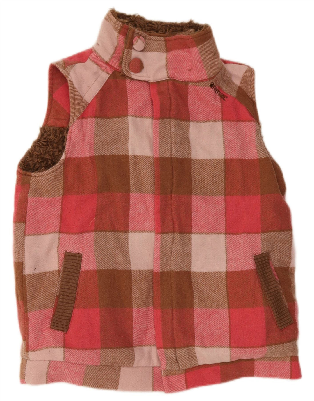 Gilet reversibile da donna Animal UK 14 colore rosa medio