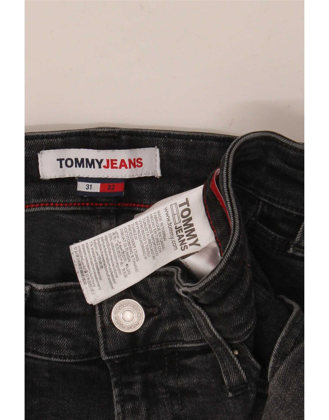 Tommy Jeans Mens Slim W31 L32 Sivi pamuk