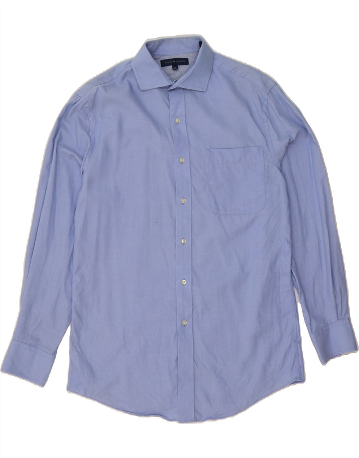TOMMY HILFIGER Mens Shirt Size 15 32/33 Medium Blue Cotton Vintage Tommy Hilfiger and Second-Hand Tommy Hilfiger from Messina Hembry 