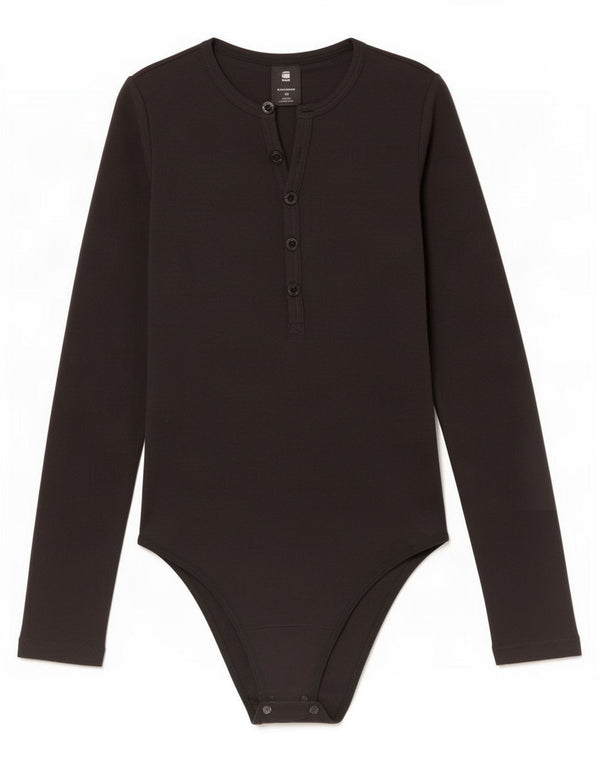 G-Star Womens Long Sleeve Jumpsuit UK 6 XS Black Cotton