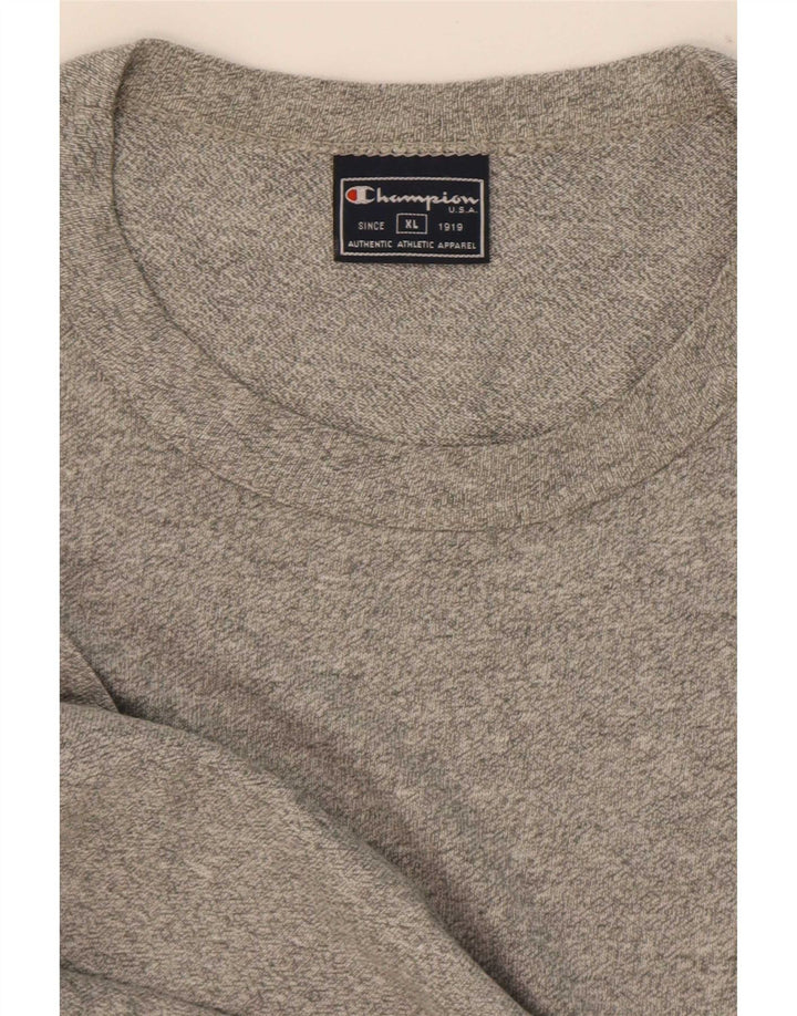 Champion Herre T-Shirt Top XL Grå Flecked