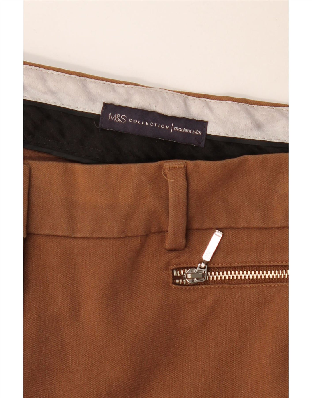 Marks & Spencer Dame Moderne Slim Casual Bukser W32 L28 Brun