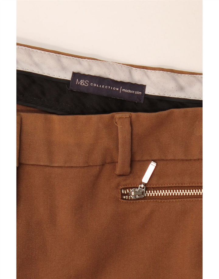 Marks & Spencer Dame Moderne Slim Casual Bukser W32 L28 Brun