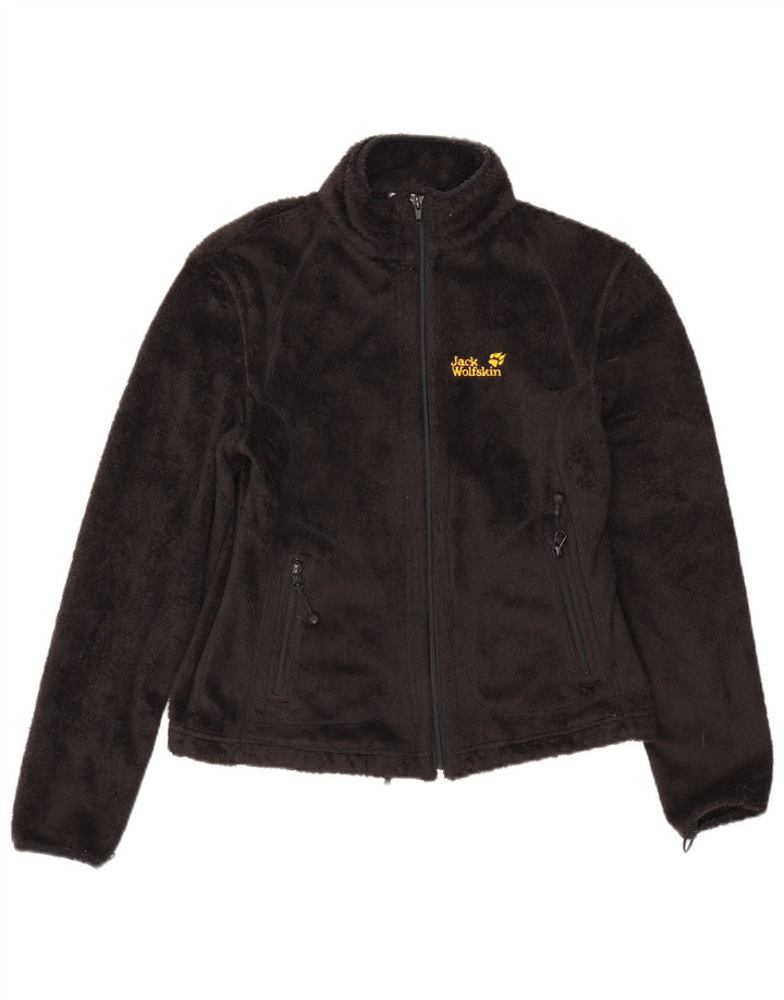 Jack Wolfskin Womens Fleece Jacket UK 10 Small  Black Polyester