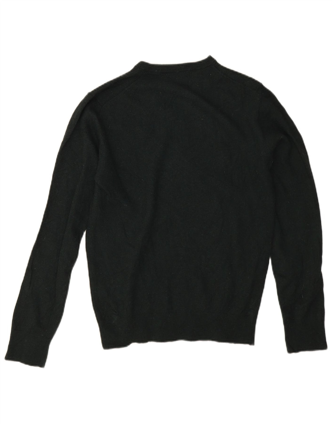 Massimo Dutti Womens V-Neck Jumper Sweater UK 14 Medium Green Wool