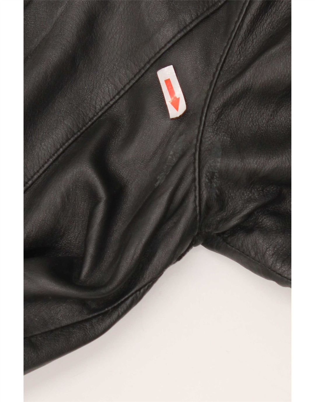 Cappotto in pelle vintage da donna UK 16 grande nero
