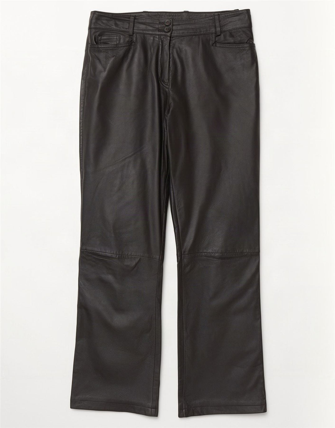 K.K.Berlin Damen Gerade Lederhose EU 40 Medium W32 L29 Schwarz