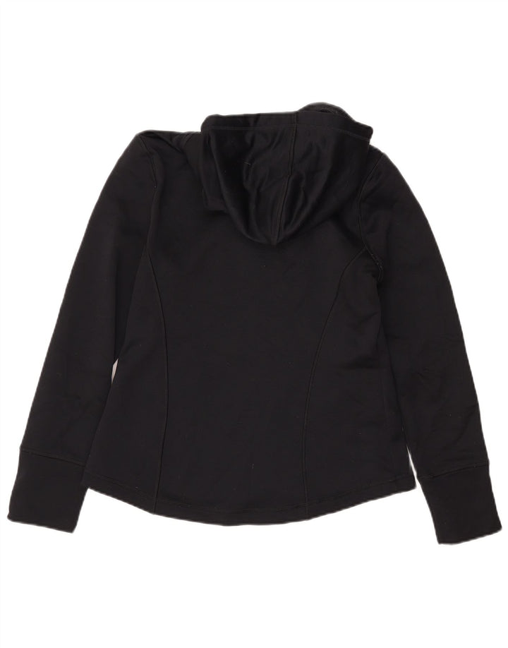 FILA Womens Zip Hoodie Sweater UK 10 Small Black Polyester