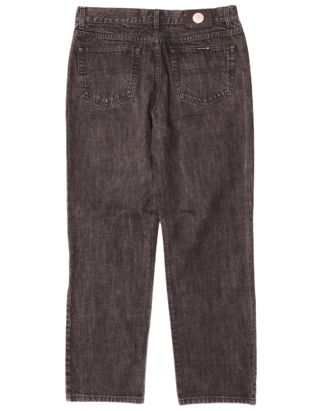 Trussardi Mens Straight Jeans W36 L32 Grey Cotton